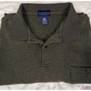 Club Room by Charter Club XXL Mens 1/4 Button Front Green Long Sleeve Knit